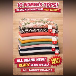 Ten new 10 large Target Women's tops large shirts lot bundle